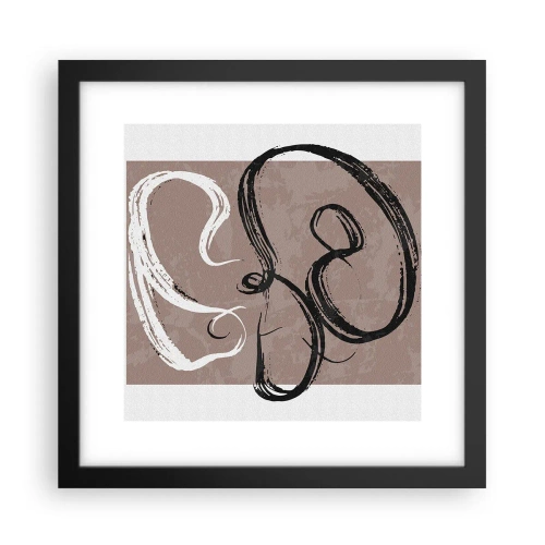 Poster in een zwarte lijst - Compositie – de zoektocht naar volheid - 30x30 cm