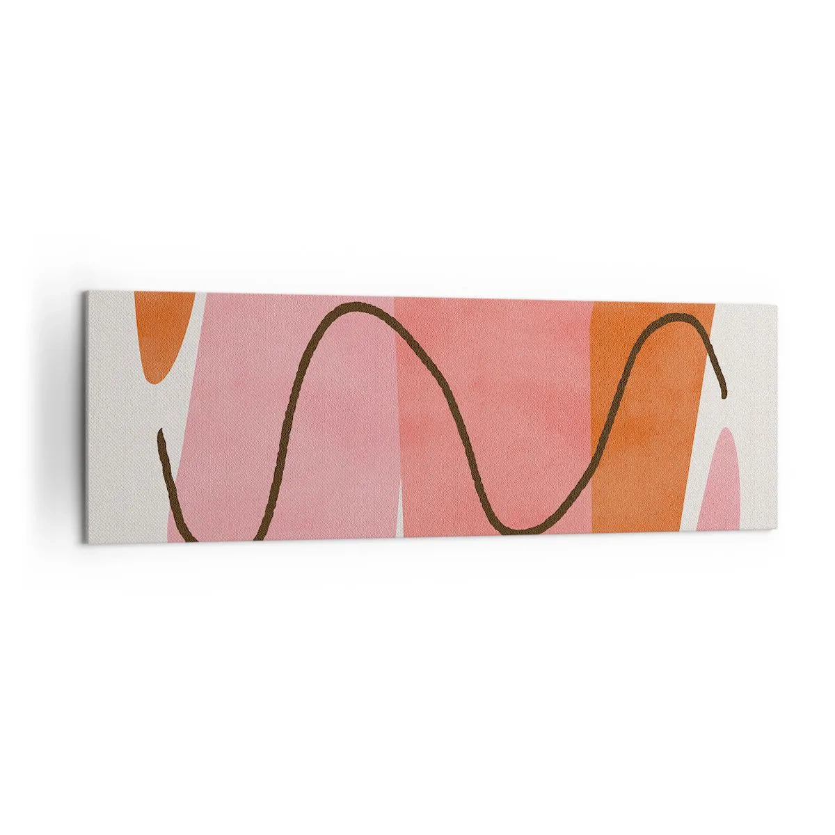 Schilderen op canvas - zachte beweging van vormen - 160x50 cm