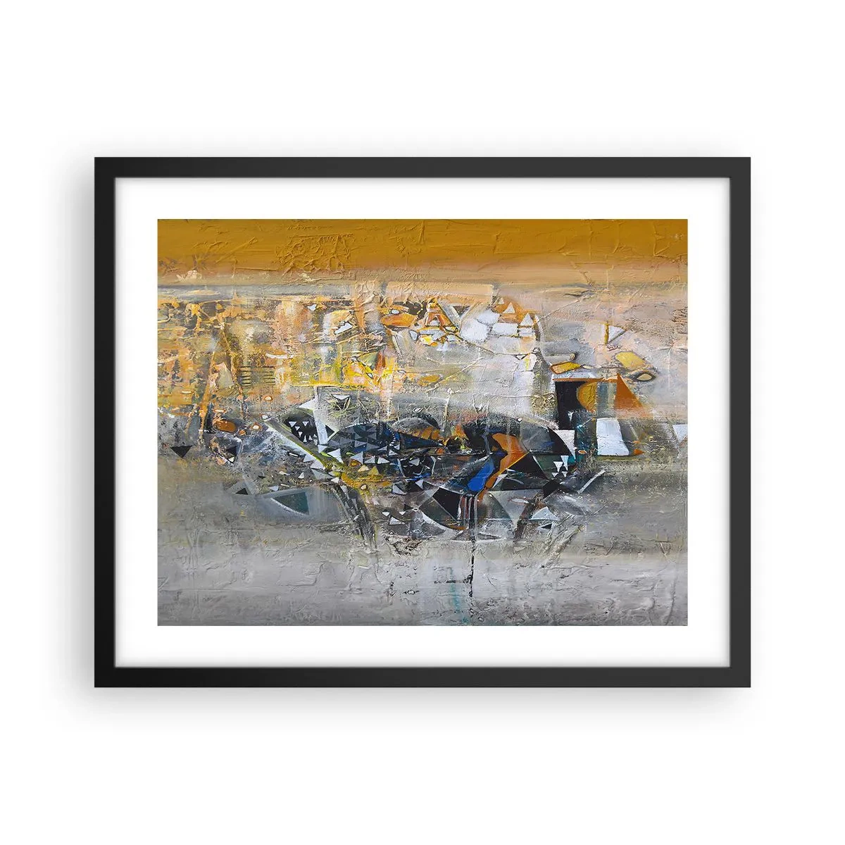 Poster in een zwarte lijst - Alles komt goed - 50x40 cm