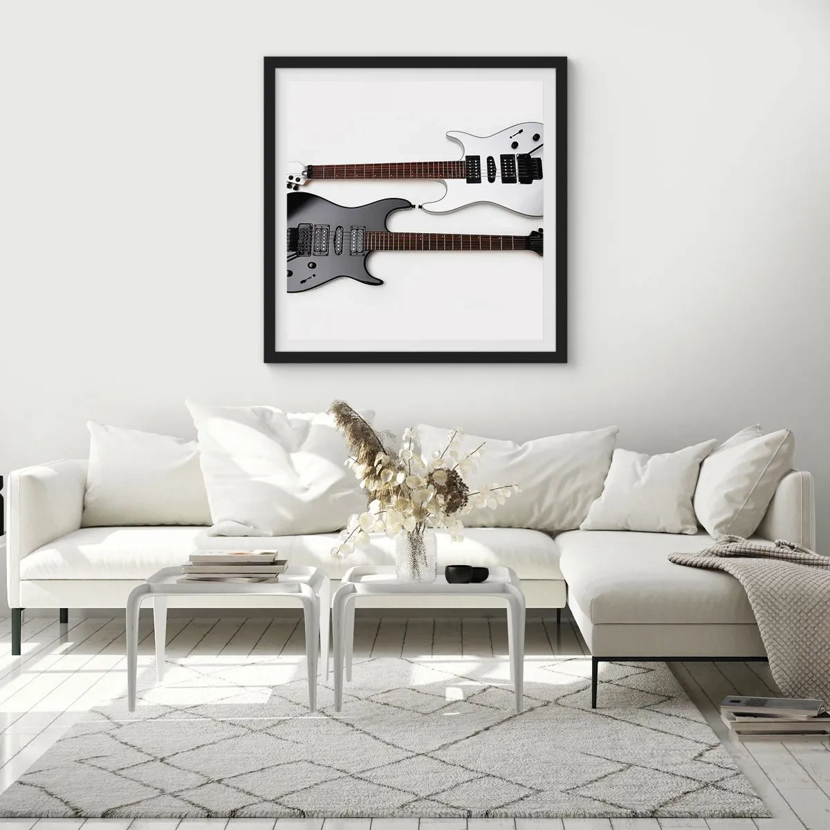 Poster in een zwarte lijst - Harmonie van vormen - 30x30 cm