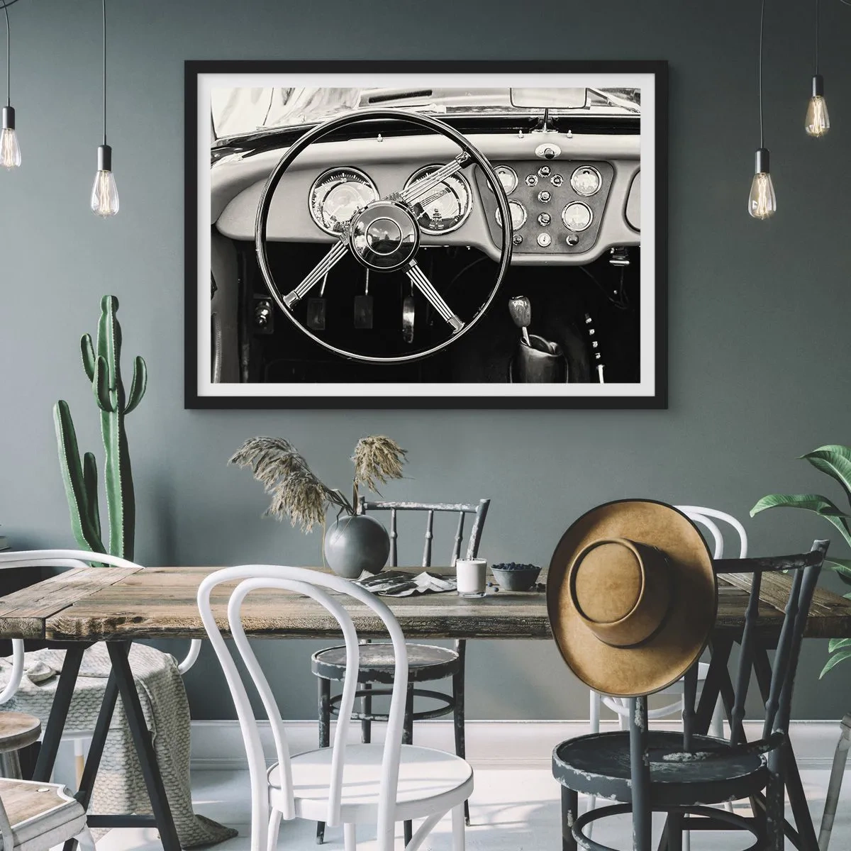 Poster in een zwarte lijst - De droom van een verzamelaar - 70x50 cm