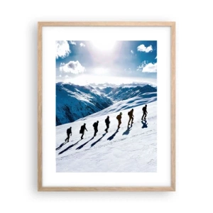 Een poster in een licht eiken lijst - Het team van de veroveraars - 40x50 cm