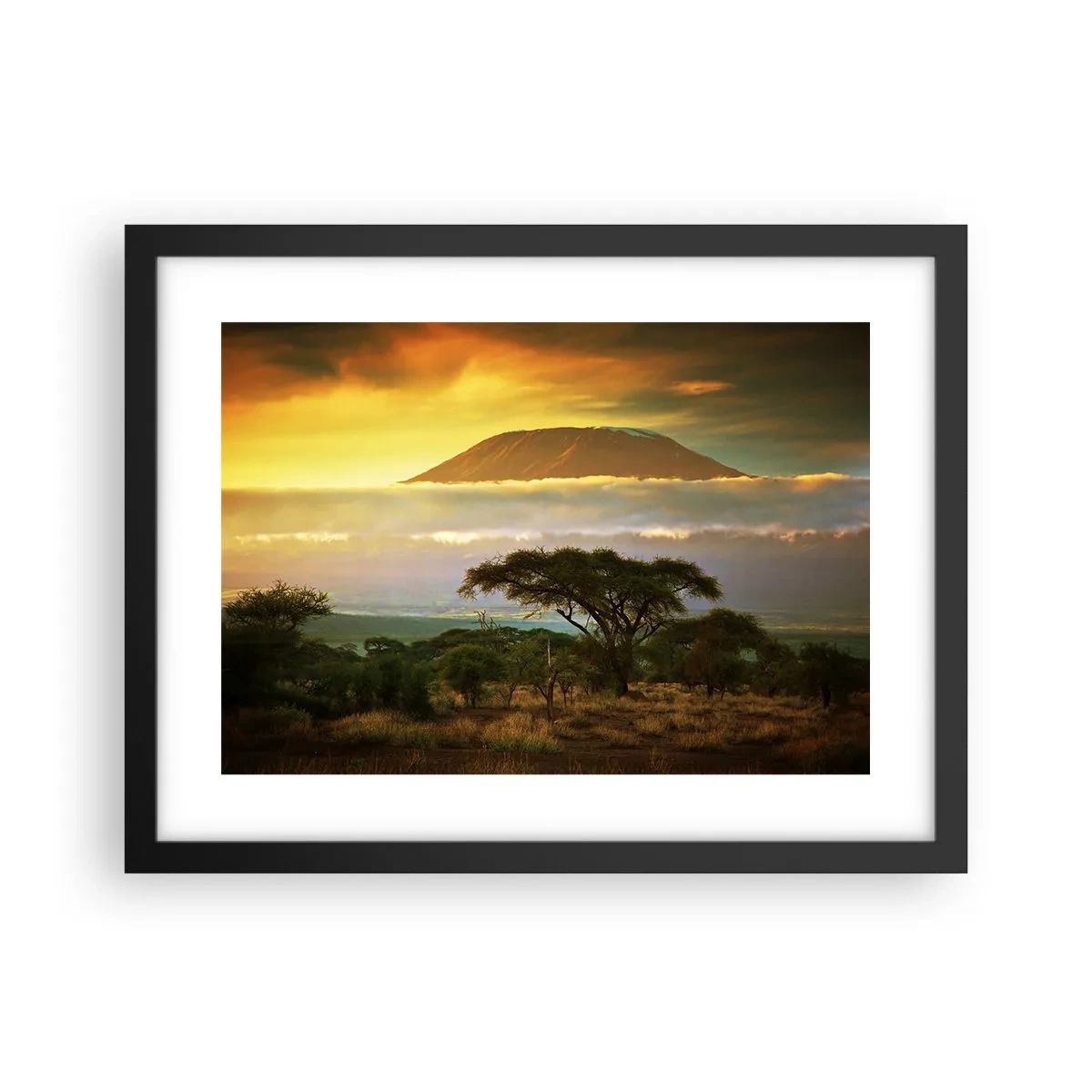 Poster in een zwarte lijst - Een reizigersdroom - 40x30 cm