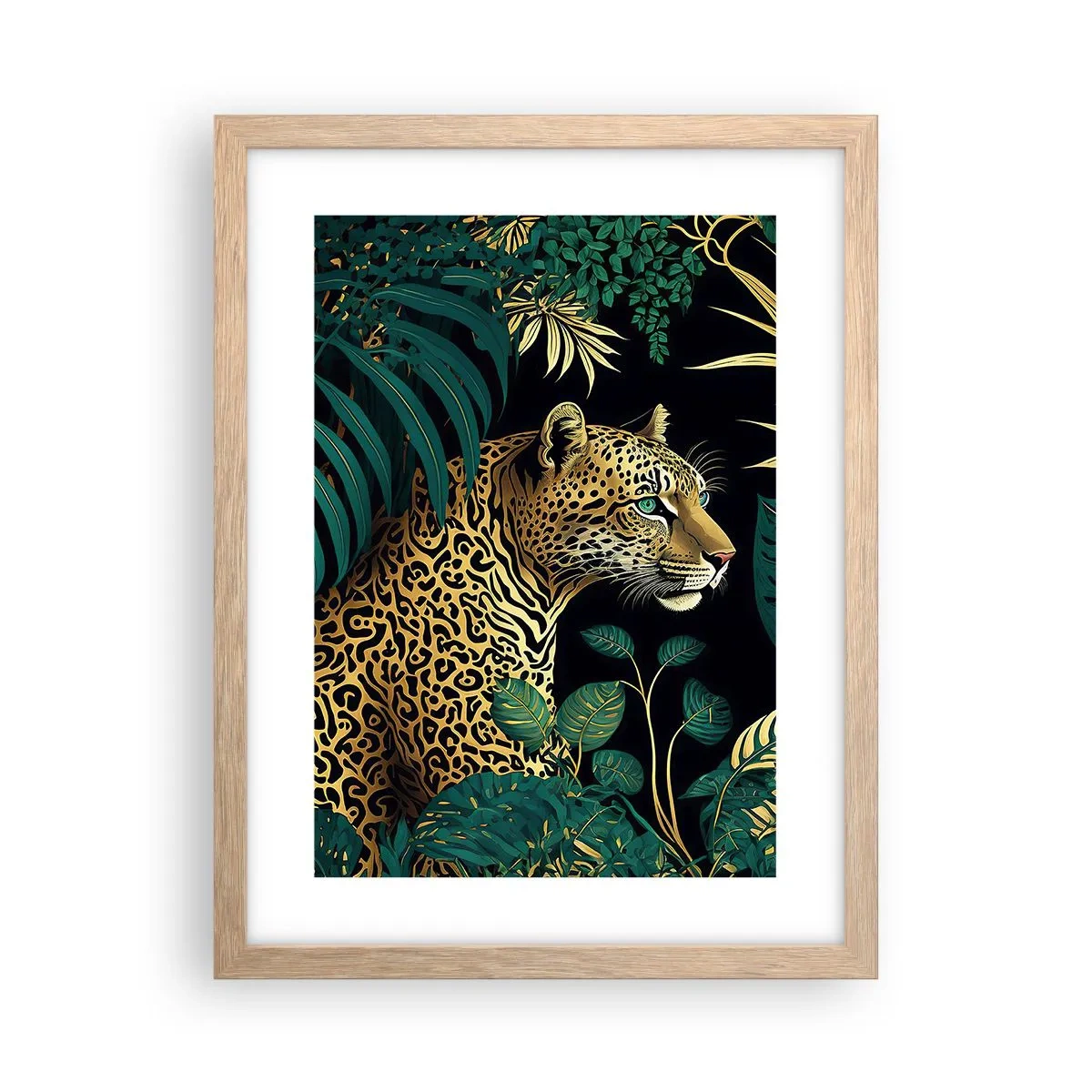 Een poster in een licht eiken lijst - Een gastheer in de jungle - 30x40 cm
