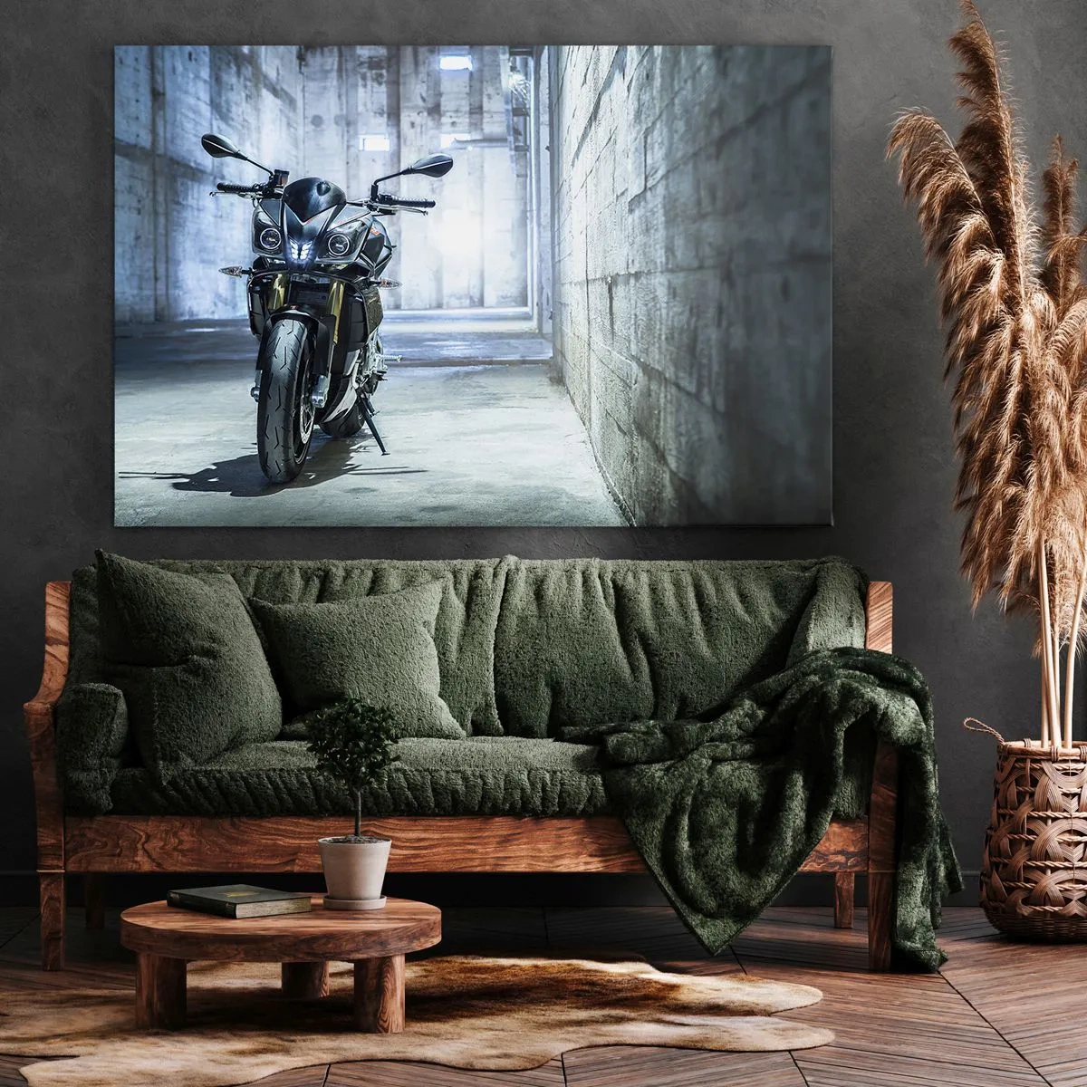 Schilderen op canvas - Voordat de motor brult - 100x70 cm