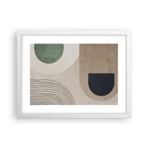 Poster in een witte lijst - De zachtheid van het ovaal - 40x30 cm