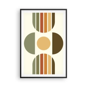 Poster in een zwarte lijst - In aardetinten - 61x91 cm