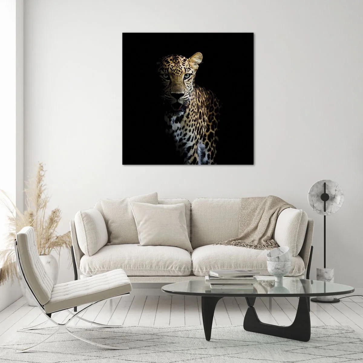 Schilderen op glas - Donkere schoonheid - 70x70 cm
