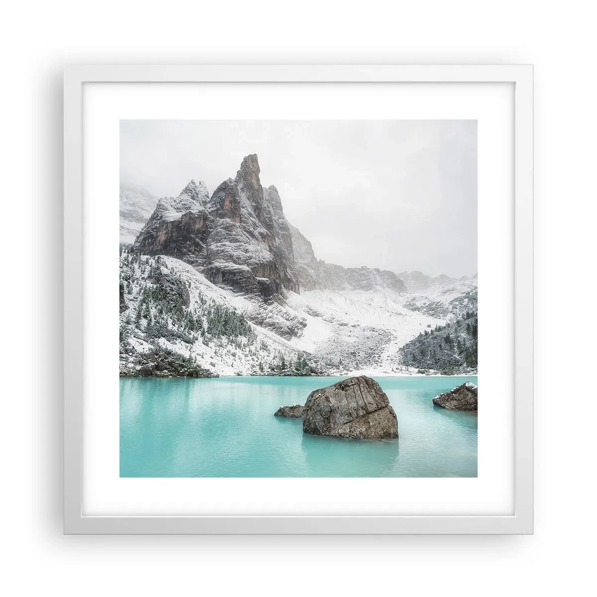 Poster in een witte lijst - Bewakend - 40x40 cm