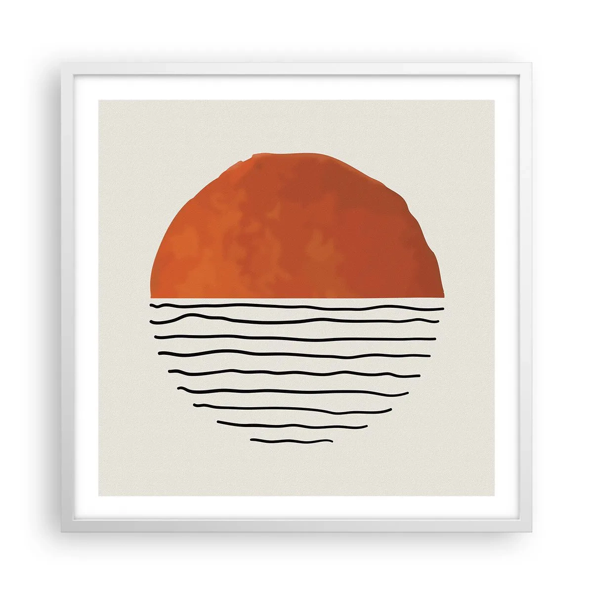 Poster in een witte lijst - In het Japanse klimaat - 60x60 cm