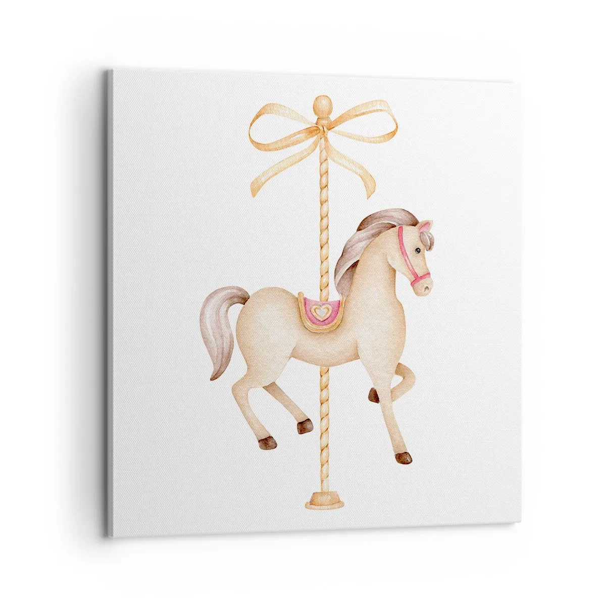 Schilderen op canvas - Een sierlijke draf - 60x60 cm