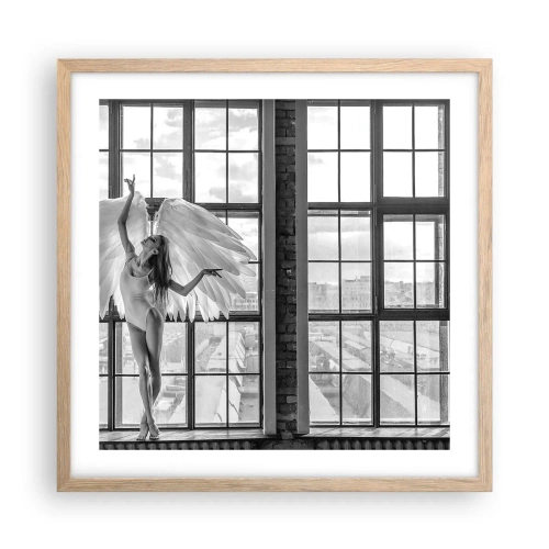 Een poster in een licht eiken lijst - Stad der Engelen? - 50x50 cm