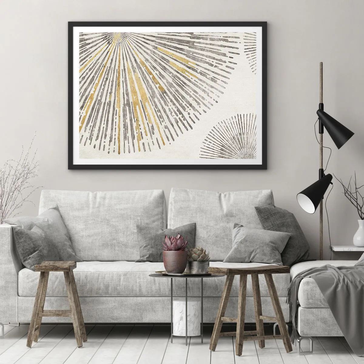 Poster in een zwarte lijst - De schoonheid van de straal - 50x40 cm