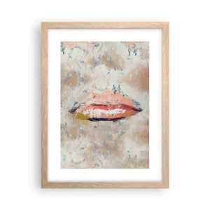 Een poster in een licht eiken lijst - Het wekt de zintuigen - 30x40 cm