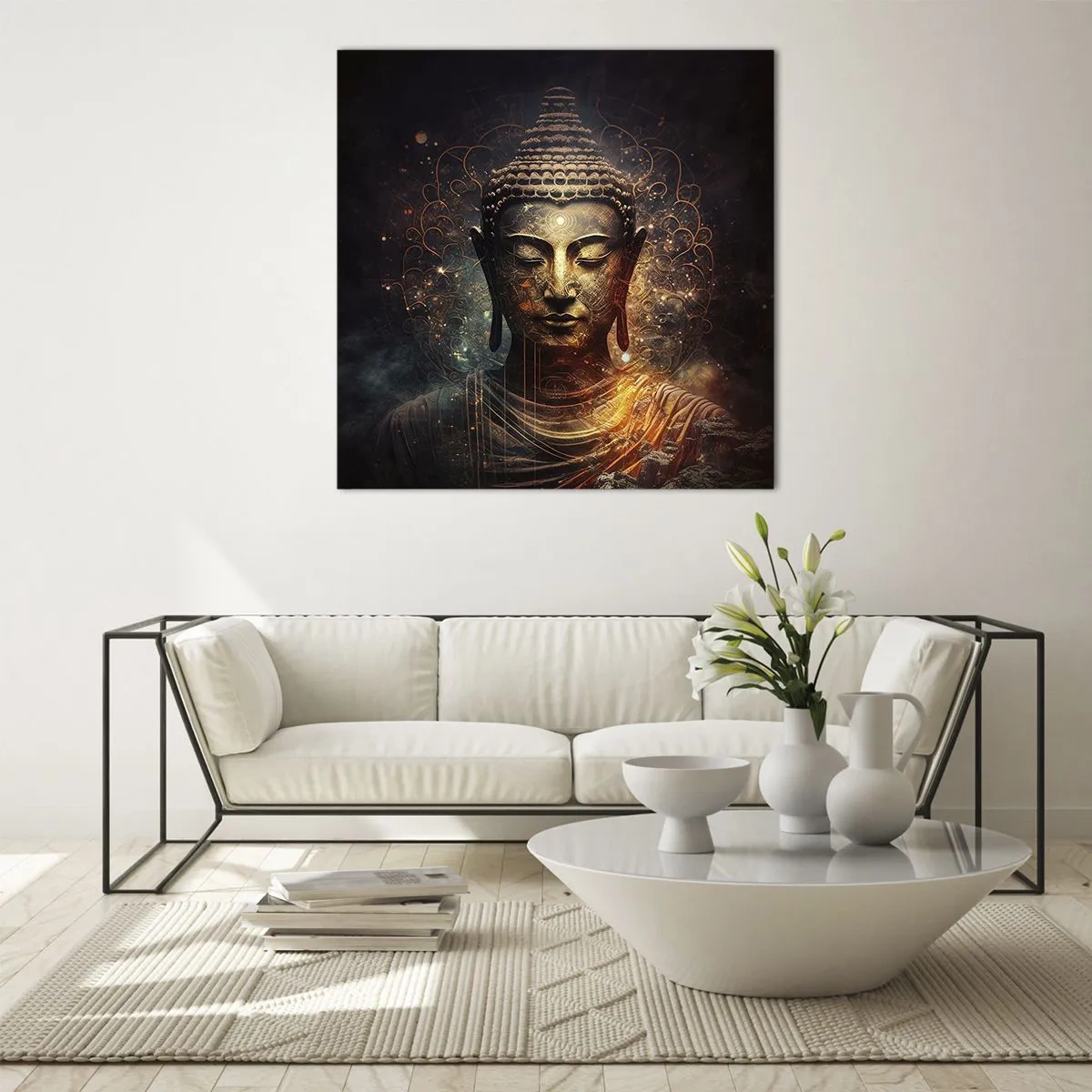 Schilderen op glas - Geestelijke balans - 40x40 cm