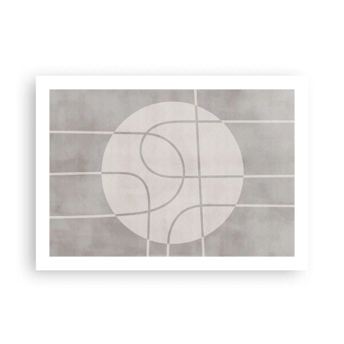 Poster - Rond en rechtdoor - 70x50 cm