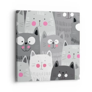 Schilderen op canvas - De wereld van de kat - 30x30 cm