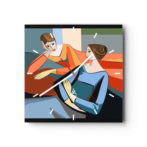 Wandklok - Klok - Een moment van vertrouwen - 30x30 cm
