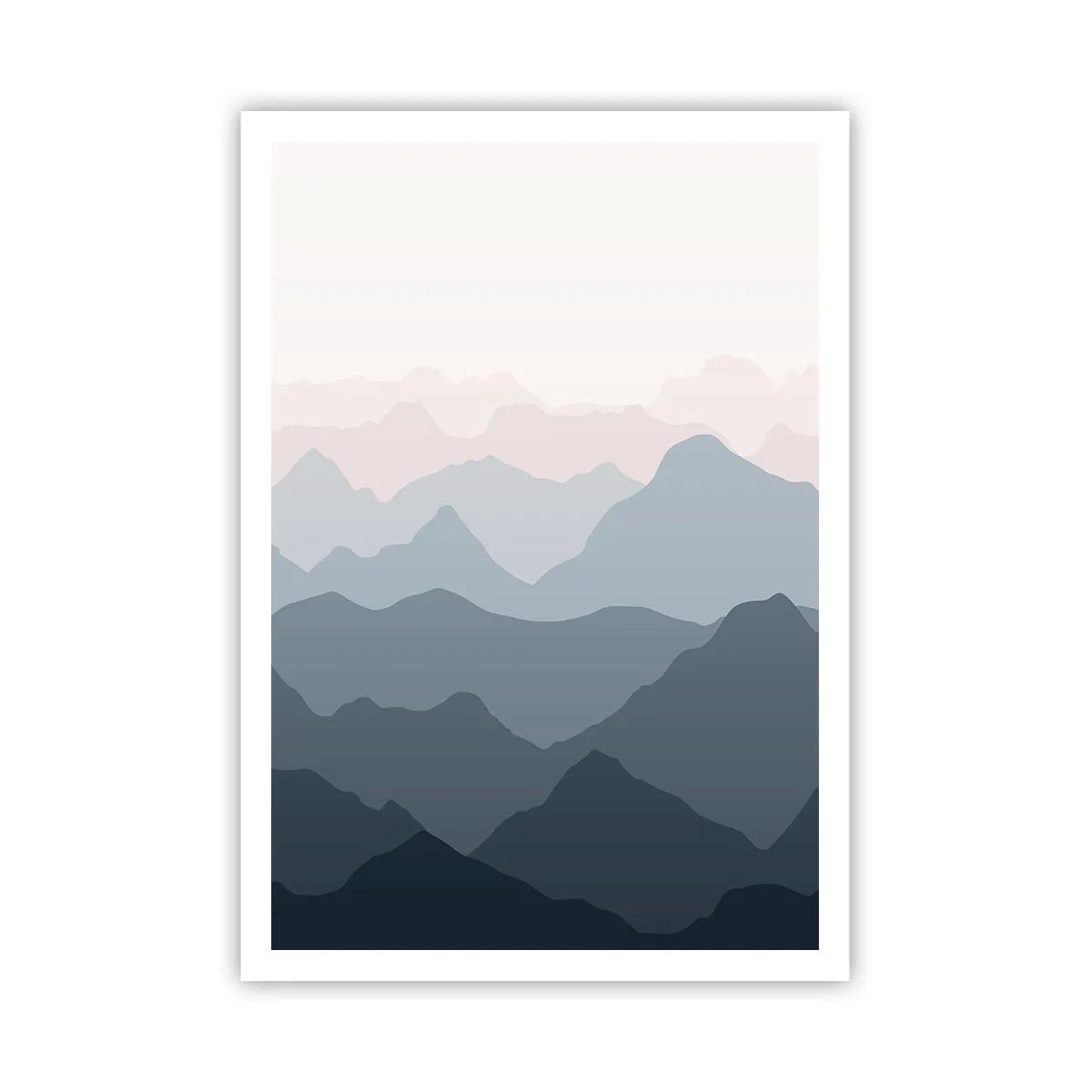 Poster - Golven van de bergen - 70x100 cm
