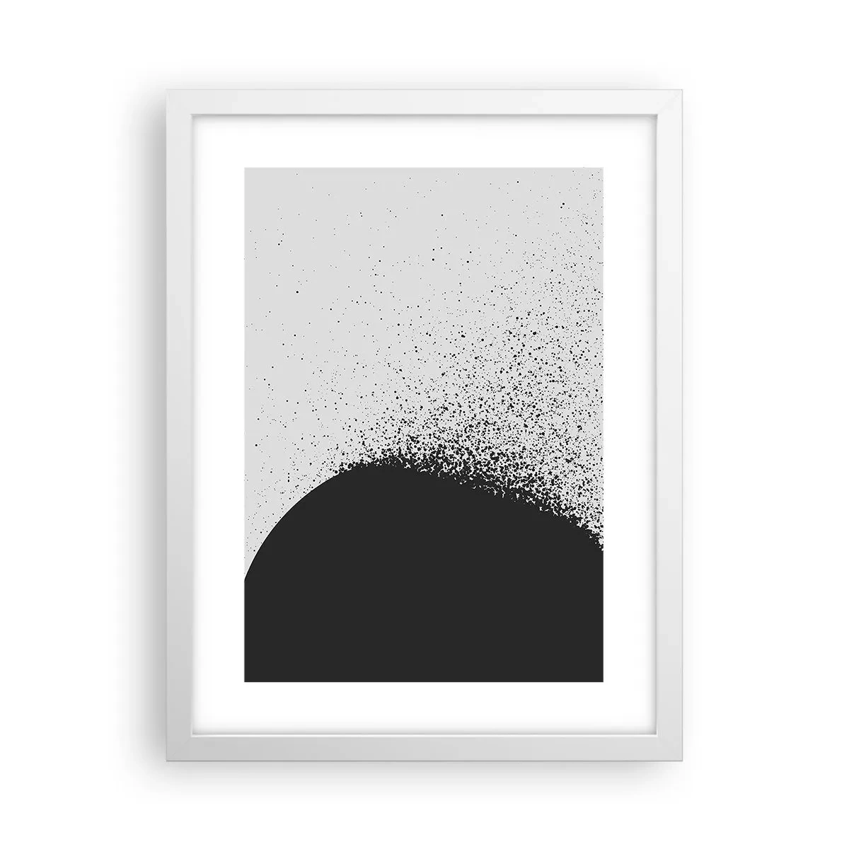 Poster in een witte lijst - Beweging van moleculen - 30x40 cm
