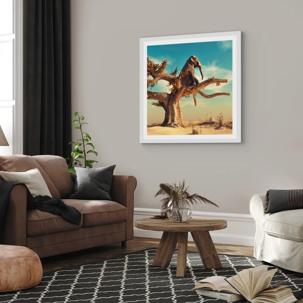 Poster in een witte lijst - Een nieuw gezichtspunt - 40x40 cm