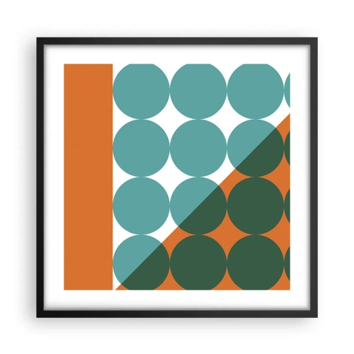 Poster in een zwarte lijst - Omhoog en diagonaal - 50x50 cm