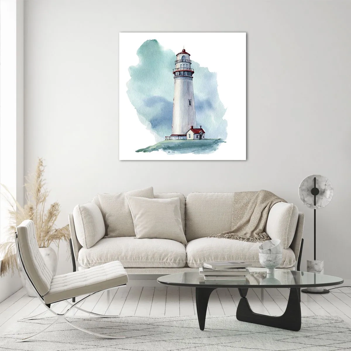 Schilderen op glas - Blue's zachtaardige zus - 40x40 cm