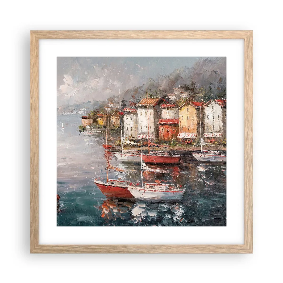 Een poster in een licht eiken lijst - Romantisch toevluchtsoord - 40x40 cm