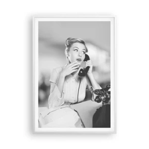 Poster in een witte lijst - Hallo, het zijn de jaren 50. - 70x100 cm