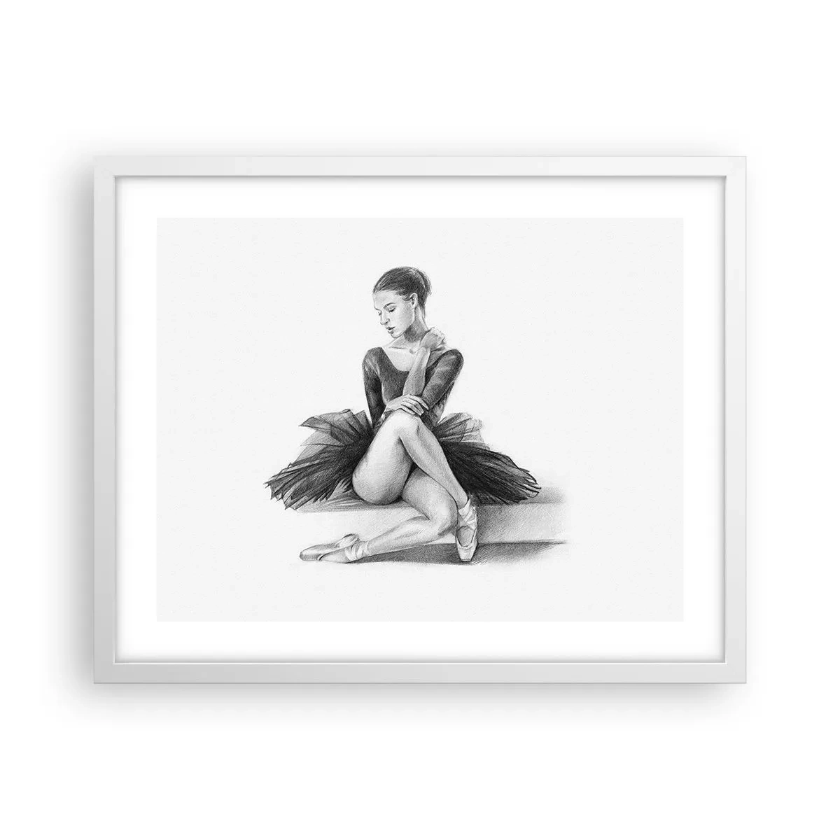 Poster in een witte lijst - Betoverd door de dans - 50x40 cm