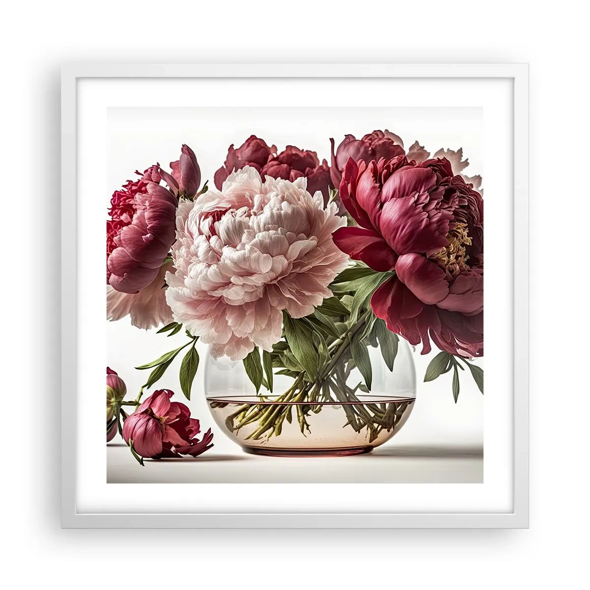 Poster in een witte lijst - In volle bloei van schoonheid - 50x50 cm