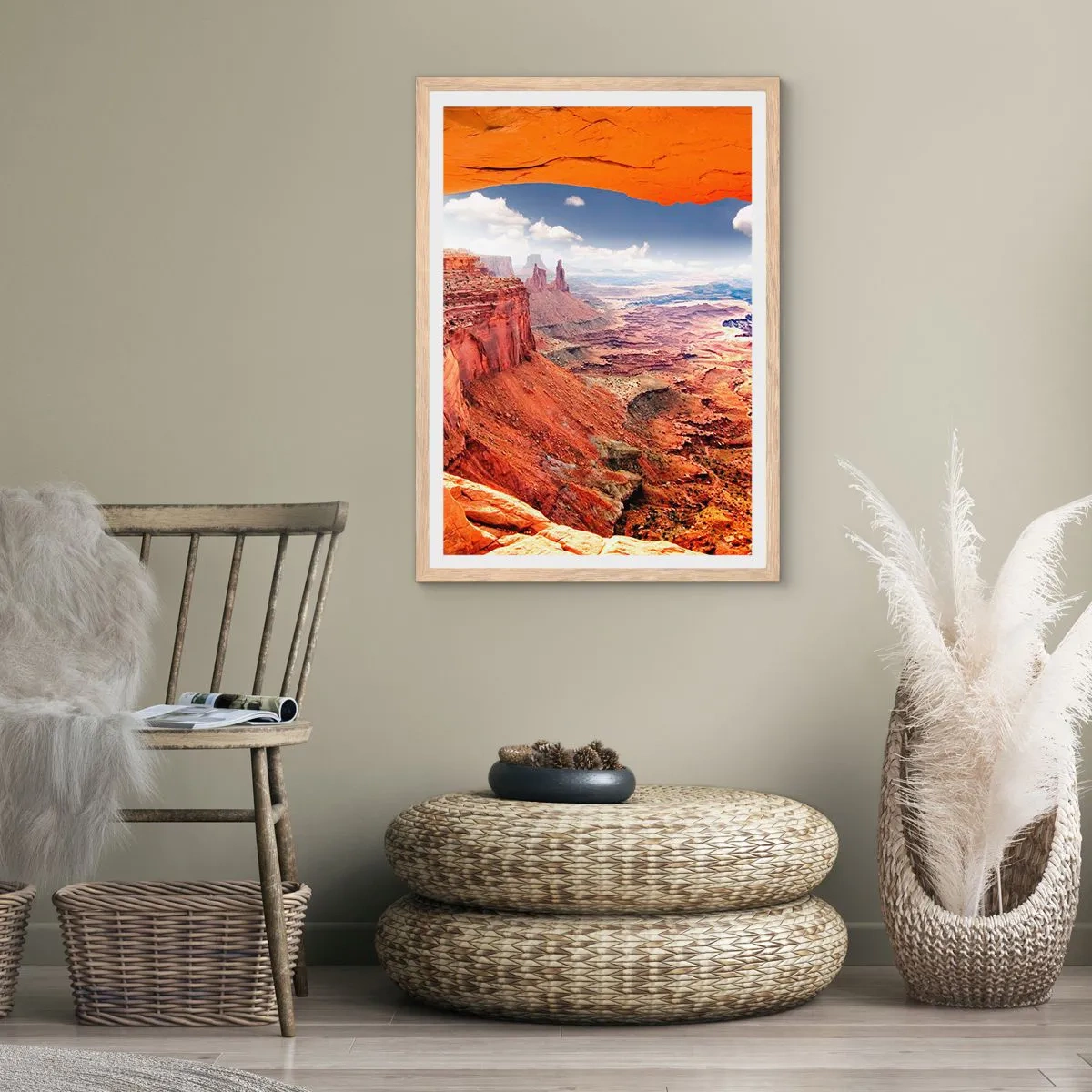 Een poster in een licht eiken lijst - Door de natuur zelf gebeeldhouwd - 70x100 cm