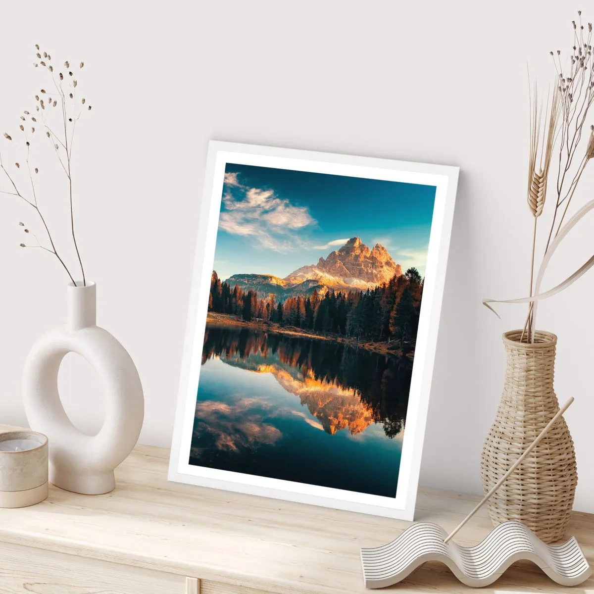 Poster in een witte lijst - Dubbel landschap - 30x40 cm