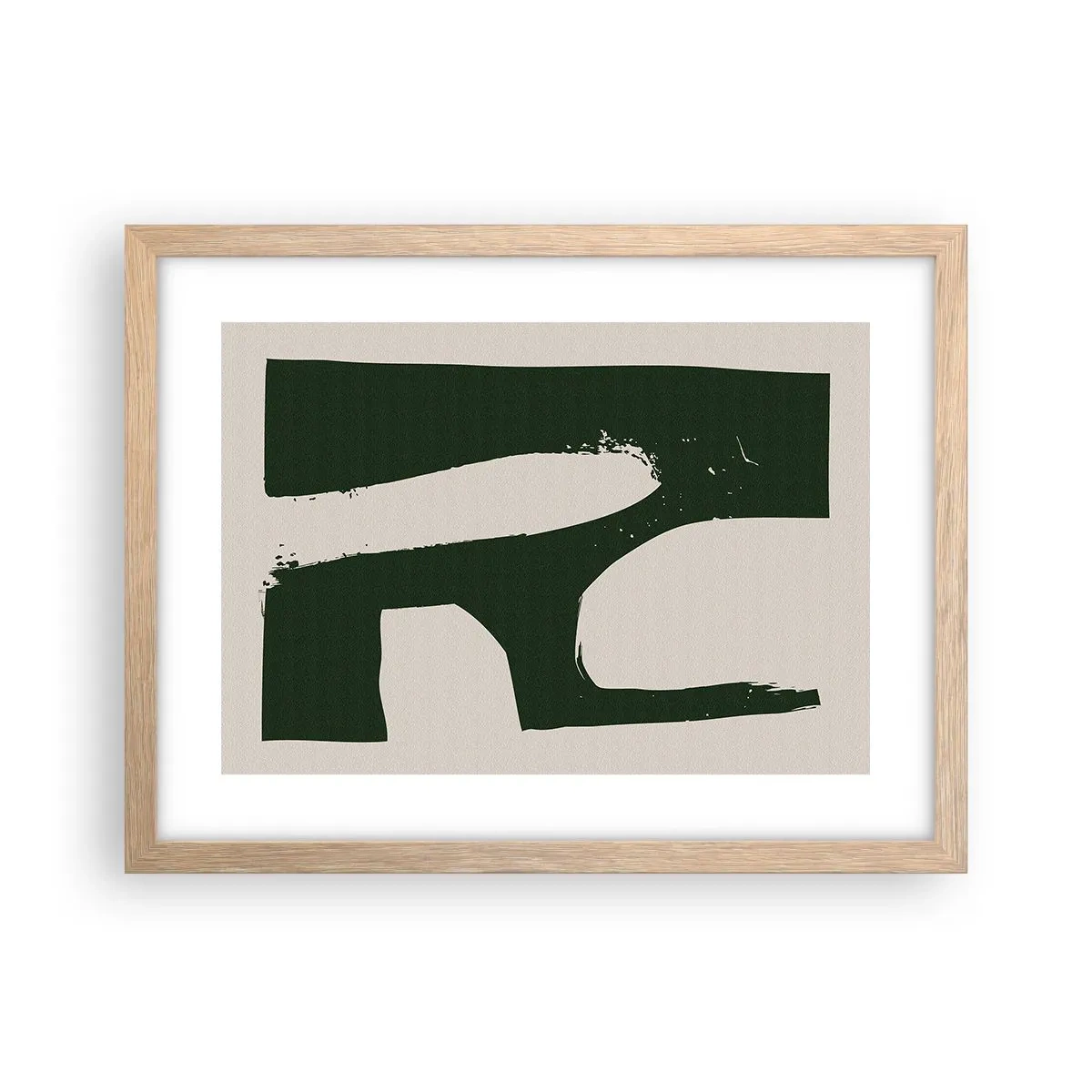 Een poster in een licht eiken lijst - Baaien van wit - 40x30 cm