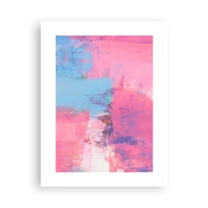 Poster - Roze, blauw en een vleugje licht - 30x40 cm