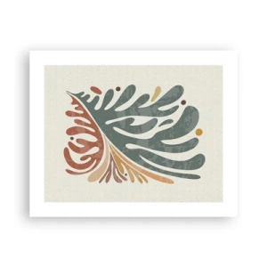 Poster - Veelkleurig blad - 50x40 cm