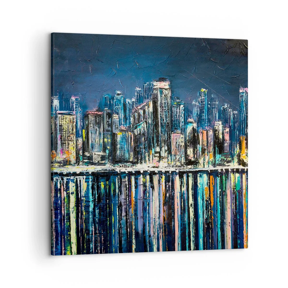 Schilderen op canvas - Cascade van lichten - 50x50 cm