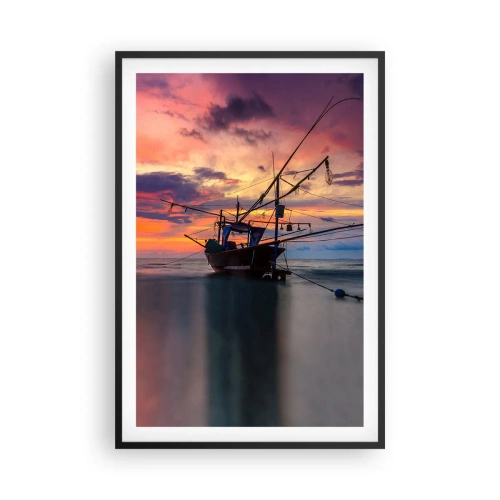 Poster in een zwarte lijst - Exotische avond - 61x91 cm