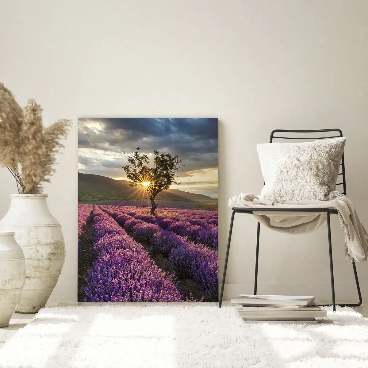 Schilderen op glas - Lila gekleurd aroma - 80x120 cm