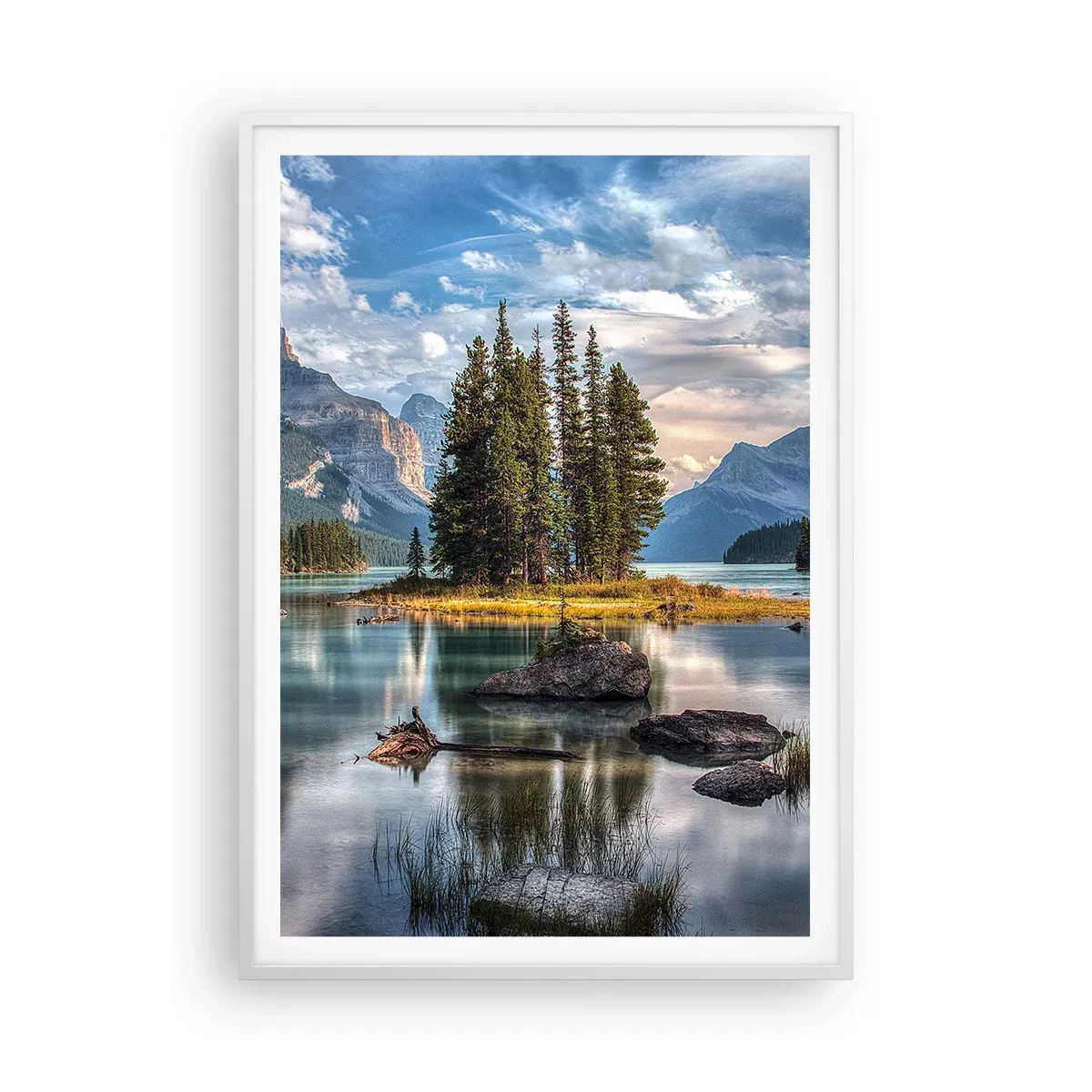 Poster in een witte lijst - Aan het grote en schone water ... - 70x100 cm