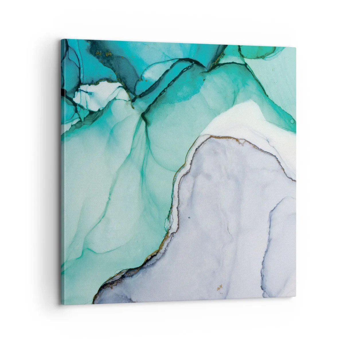 Schilderen op canvas - Een studie in turkoois - 60x60 cm