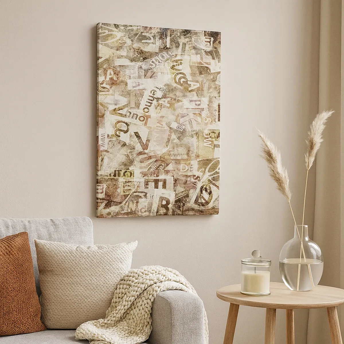 Schilderen op canvas - Ik verenig het gebabbel - 50x70 cm