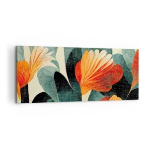 Schilderen op canvas - De hitte van de tropen en de koelte van het groen - 100x40 cm