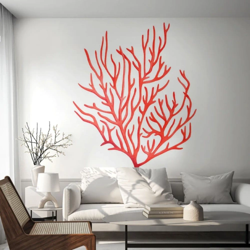 Fotobehang Premium Sand - Koraal filigraan - koraalrif, Kust, Minimalistisch - 450x315 cm