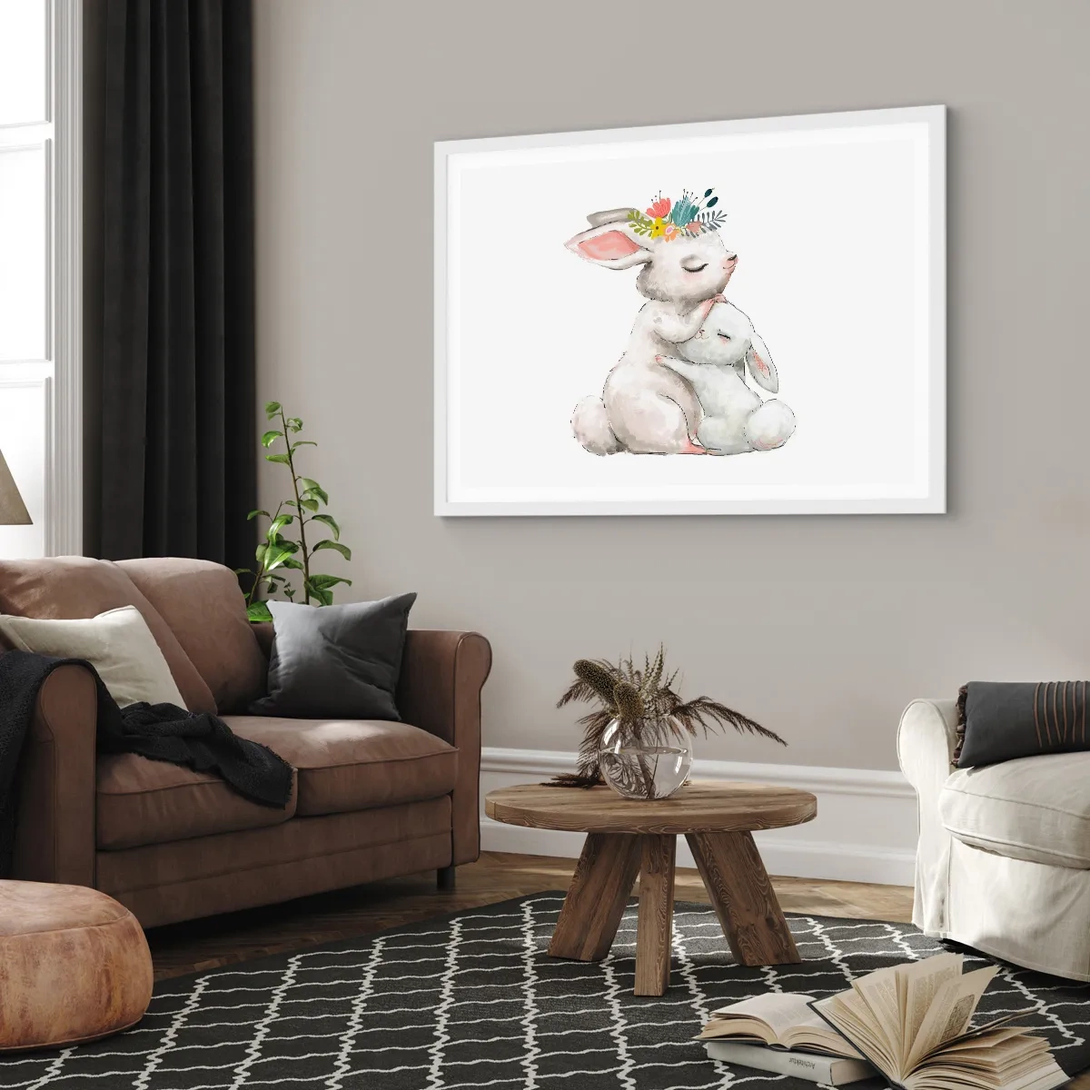 Poster in een witte lijst - Het is het beste met mama - 70x50 cm