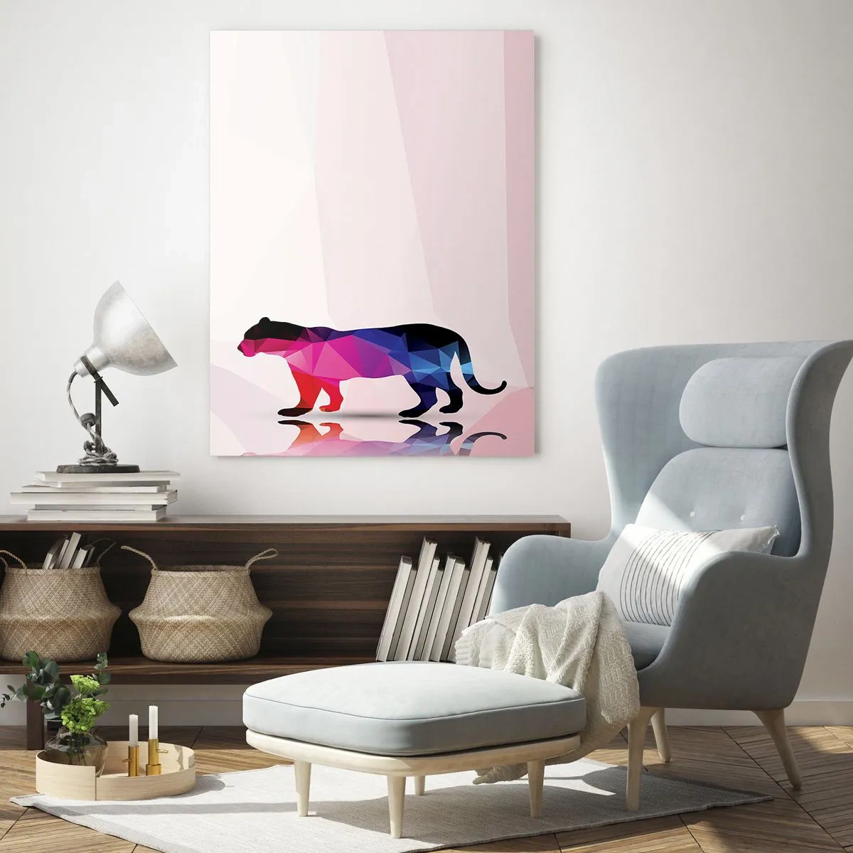 Schilderen op glas - Dimenten panter - 50x70 cm