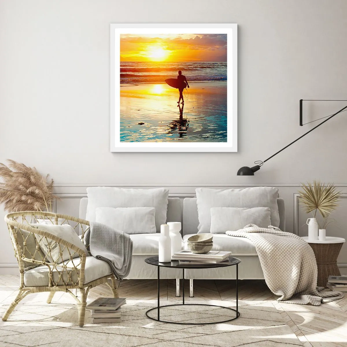 Poster in een witte lijst - De terugkeer van de krijger - 30x30 cm