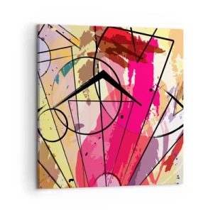 Schilderen op canvas - Explosie - 60x60 cm