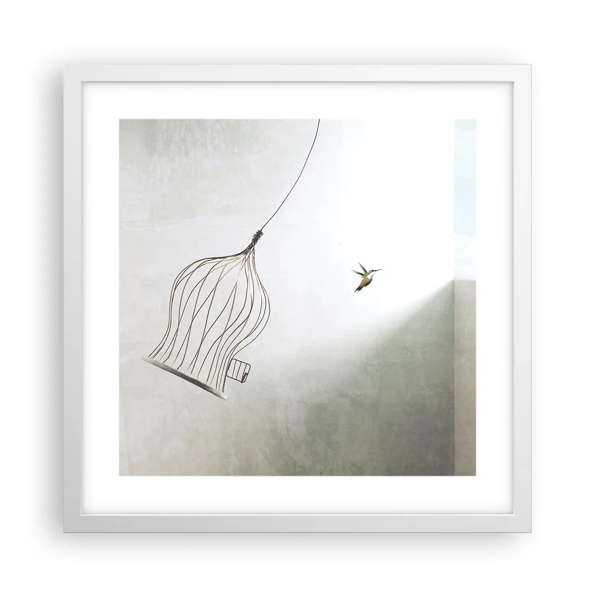 Poster in een witte lijst - In je element - 40x40 cm