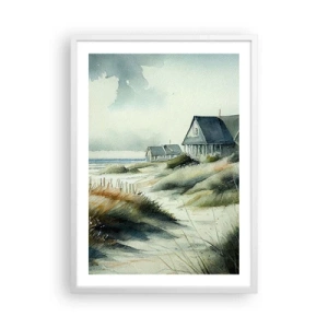 Poster in een witte lijst - Weg van de drukte - 50x70 cm